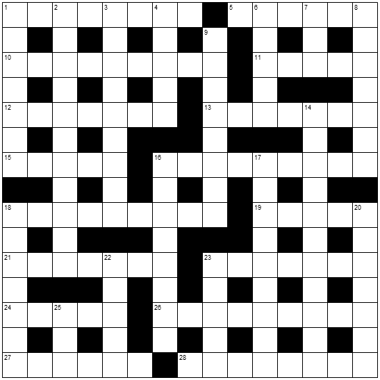 A crossword grid